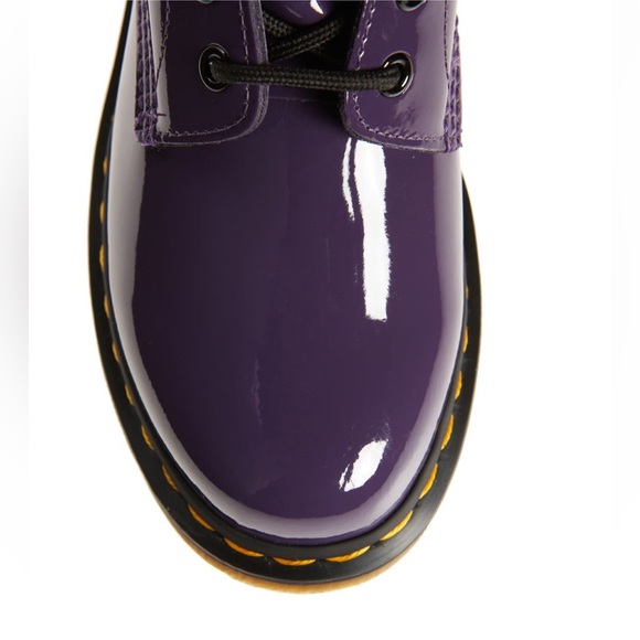 DR MARTENS 1460 PATENT LEATHER LACE UP BOOTS - Picture 7 of 16